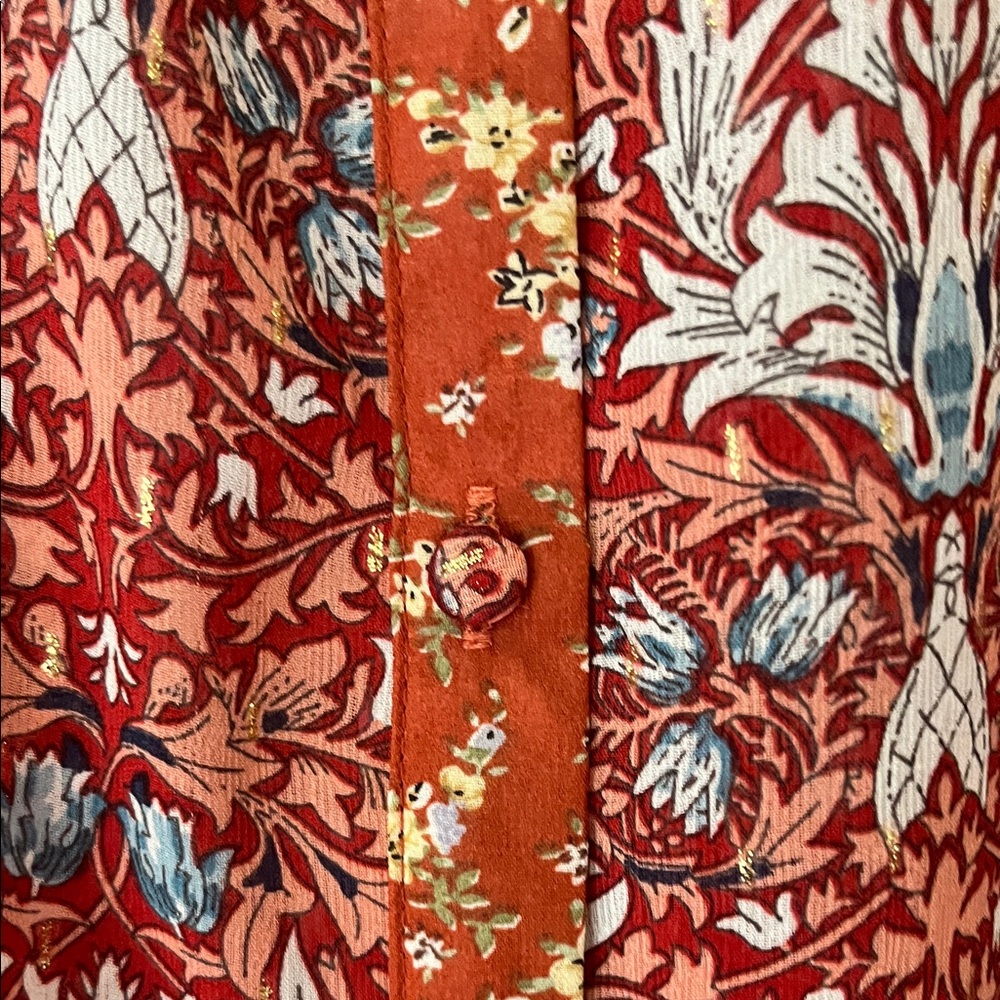 Umgee Rust Floral Blouse - Picture 7 of 12